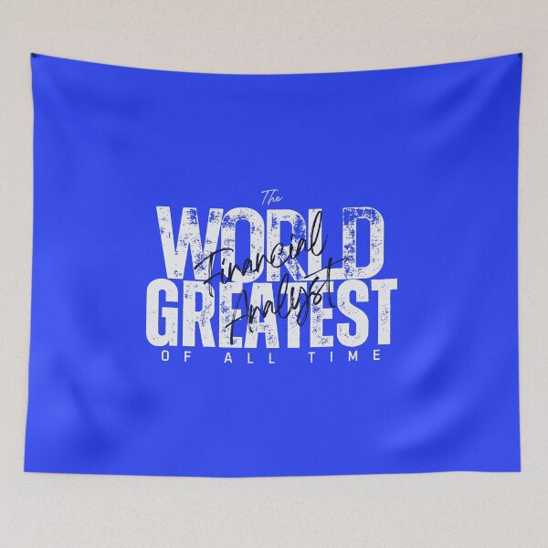 Item preview, World Greatest Financial Analyst -Coworker Career Change Gift For Women - Minimalist Blue designed and sold by Doiemacreations.