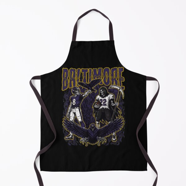 Item preview, Ravens Football Skeleton Reaper Fan designed and sold by handsomesi.
