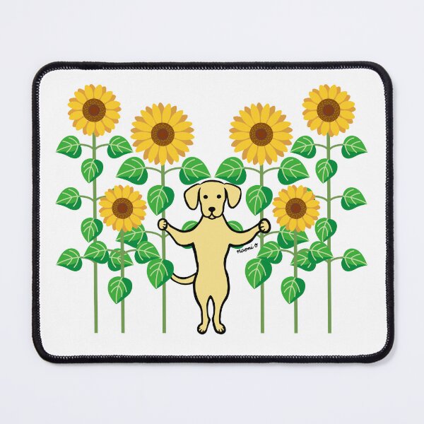Item preview, Yellow Labrador Summer Sunflowers designed and sold by HappyLabradors.