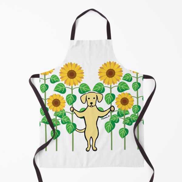Item preview, Yellow Labrador Summer Sunflowers designed and sold by HappyLabradors.