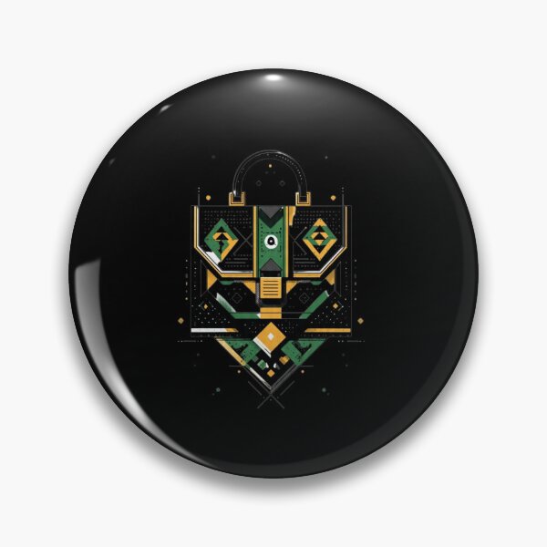 Item preview, Cyberpunk Luxury Geometric Bag – Gold & Green Streetwear Design designed and sold by GeoBeast.
