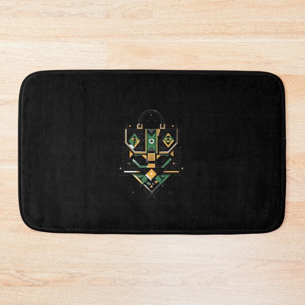 Item preview, Cyberpunk Luxury Geometric Bag – Gold & Green Streetwear Design designed and sold by GeoBeast.