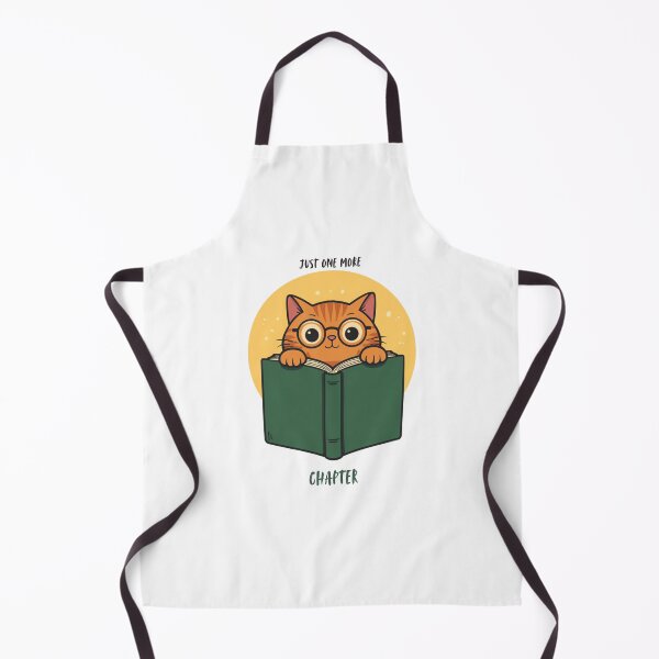 Item preview, Just One More Chapter — Reading Cat with Glasses Vintage Illustration designed and sold by Sithila-Arts.