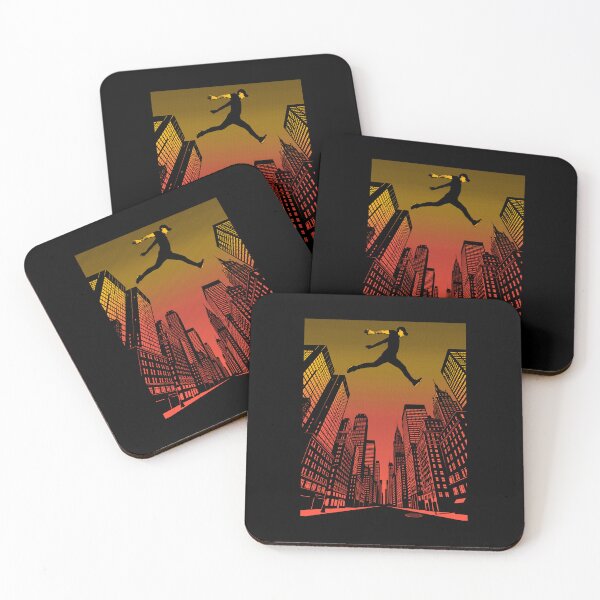 Item preview, Parkour Traceur Urban Athlete Sunset City Free Runner Jump designed and sold by GrandeDuc.
