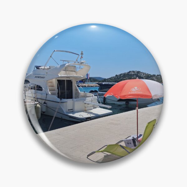 Item preview, Parasol On the Harbour Wall, Tribunj, Croatia designed and sold by wiggyofipswich.