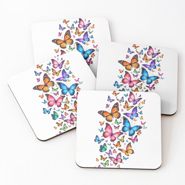 Item preview, Colorful Butterfly Swarm – Vibrant Rainbow Butterflies designed and sold by Activity01.