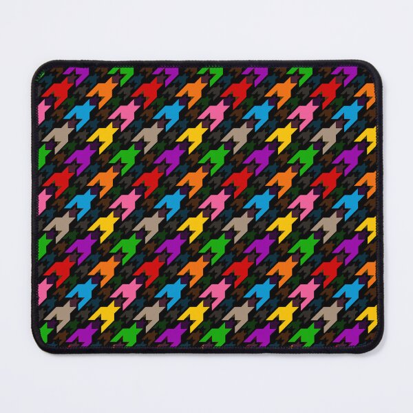Item preview, Colorful Houndstooth Plaid Check Black designed and sold by PatternTitan.