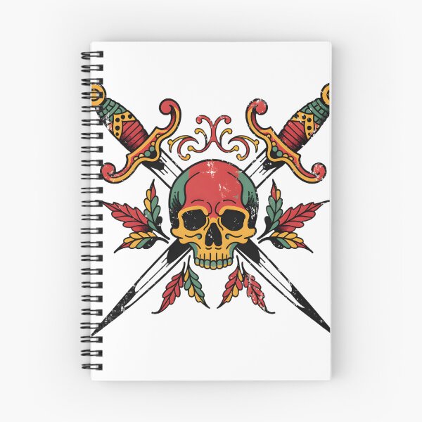 Item preview, Vintage Traditional Tattoo Skull and Daggers Art designed and sold by Wongvian.