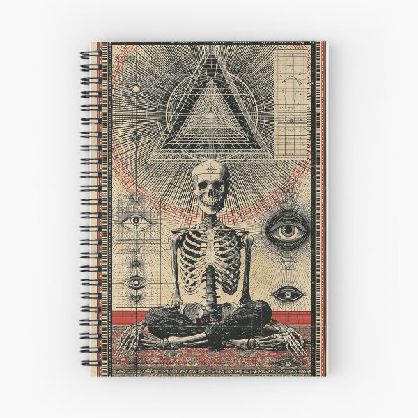 Item preview, Codex Meridian — Plate XIV: Meditating Skeleton, Occult Anatomy Print designed and sold by Hermetic Codex.