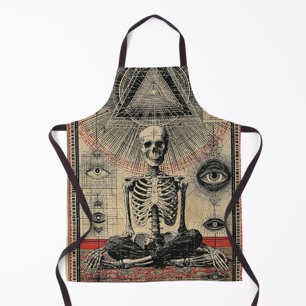 Item preview, Codex Meridian — Plate XIV: Meditating Skeleton, Occult Anatomy Print designed and sold by Hermetic Codex.