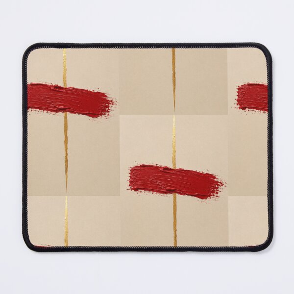 Item preview, Minimalist Red Gold Foil Abstract Art designed and sold by Ink-verse-.