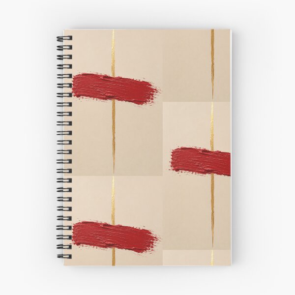 Aperçu de l'œuvre Art abstrait minimaliste en feuille d'or rouge créée et vendue par Ink-verse-.