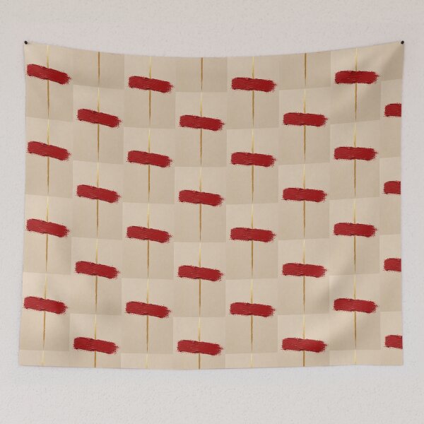 Item preview, Minimalist Red Gold Foil Abstract Art designed and sold by Ink-verse-.
