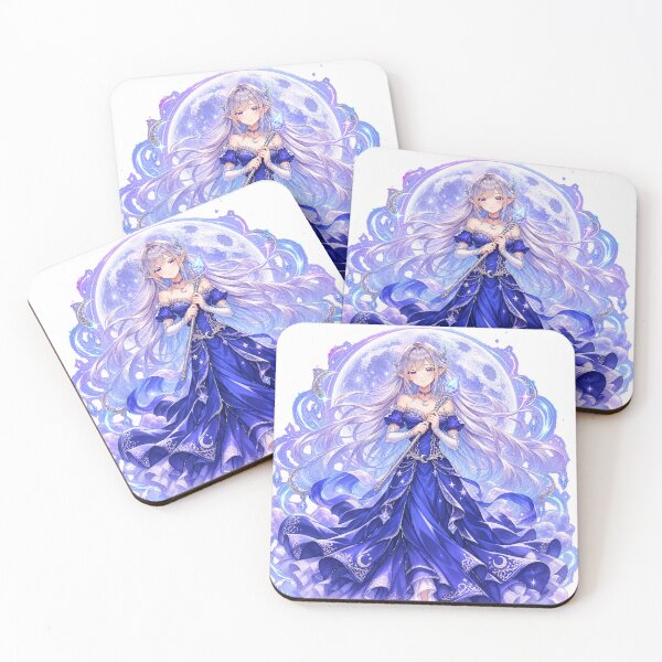 Item preview, Japanese Anime Art style cute girl moon goddess  designed and sold by Kubbykat.