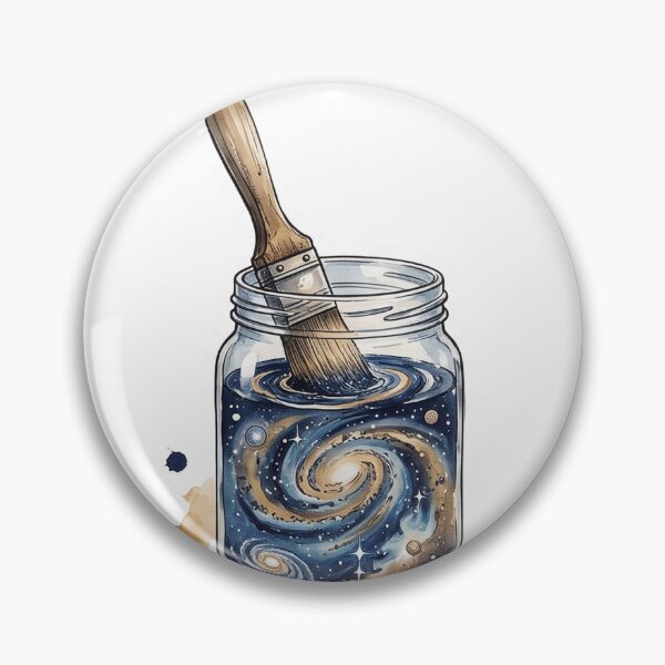 Item preview, Galaxy Paint Jar with Brush designed and sold by InkPixell.