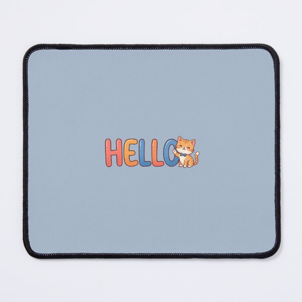 Item preview, HELLO! Typography design with a waving cat. designed and sold by FootprintofLove.