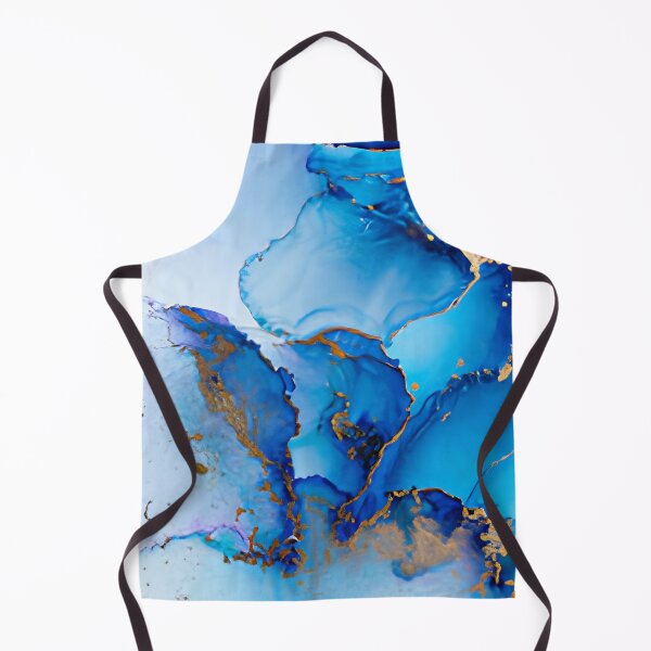 Item preview, Royal Blue and Gold Alcohol Ink Ocean Marble Abstract Wall Art designed and sold by LuxocaDesigns24.
