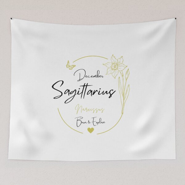 Item preview, December Sagittarius Narcissus | Born to Explore Zodiac Design designed and sold by FlareCraftStudio.
