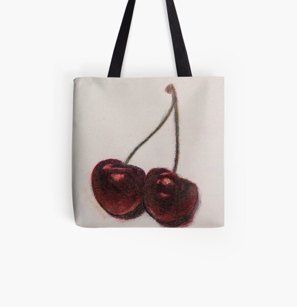 Cherries All Over Print Tote Bag