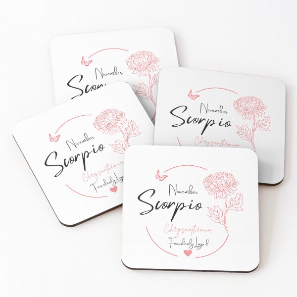 Item preview, November Scorpio Chrysanthemum | Fearlessly Loyal Zodiac Design designed and sold by FlareCraftStudio.