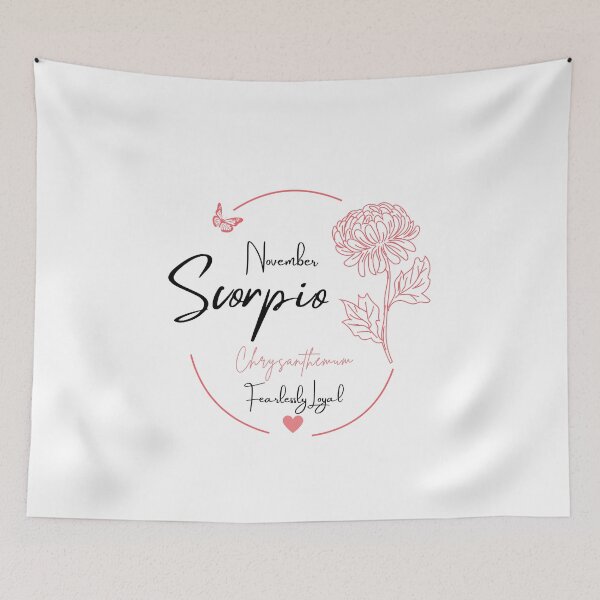 Item preview, November Scorpio Chrysanthemum | Fearlessly Loyal Zodiac Design designed and sold by FlareCraftStudio.