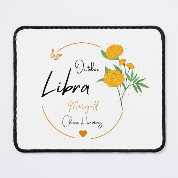 Item preview, October Libra Marigold | Choose Harmony Zodiac Design designed and sold by FlareCraftStudio.