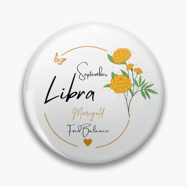 Item preview, September Libra Marigold | Find Balance Zodiac Design designed and sold by FlareCraftStudio.