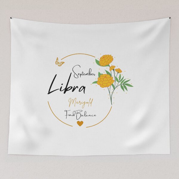 Item preview, September Libra Marigold | Find Balance Zodiac Design designed and sold by FlareCraftStudio.