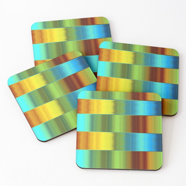 Item preview, Amber Turquoise Ripple Abstract Fractal Waves designed and sold by pinkal.