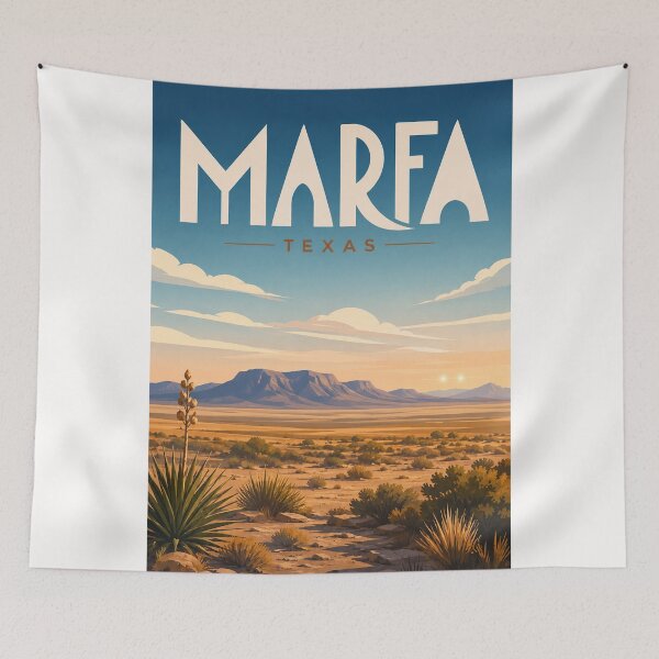 Item preview, Marfa Texas Chihuahuan Desert Sunset and Davis Mountains designed and sold by Places On Earth.
