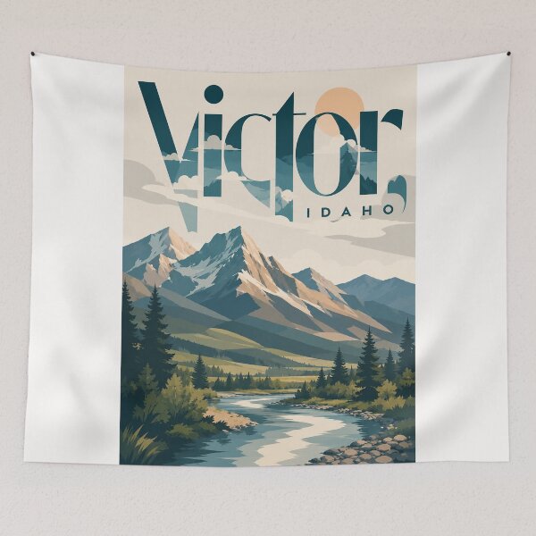 Item preview, Victor Idaho Teton Valley Mountains and Snake River Country designed and sold by Places On Earth.