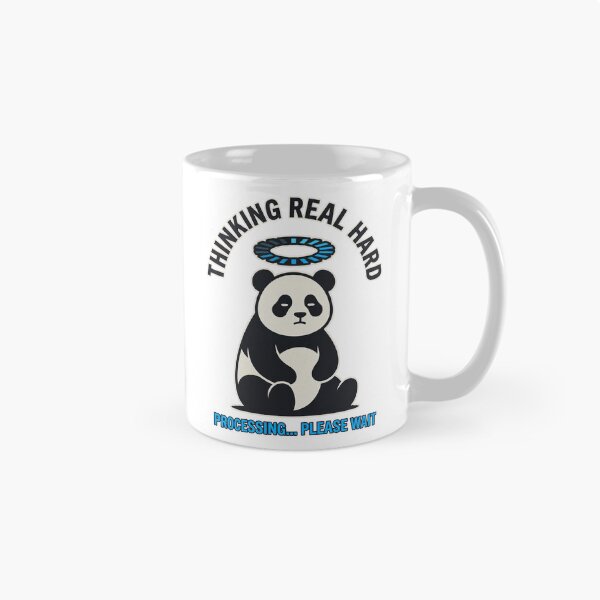 Item preview, Thinking Real Hard Panda Loading Spinner Funny Graphic Tee designed and sold by KIDEnia.