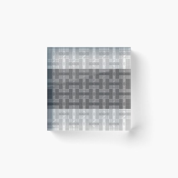 Item preview, Monochrome Grey Woven Diamond Grid designed and sold by PoeticRecipeST.