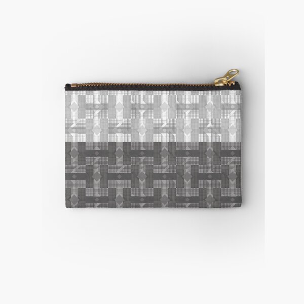 Item preview, Monochrome Grey Woven Diamond Grid designed and sold by PoeticRecipeST.