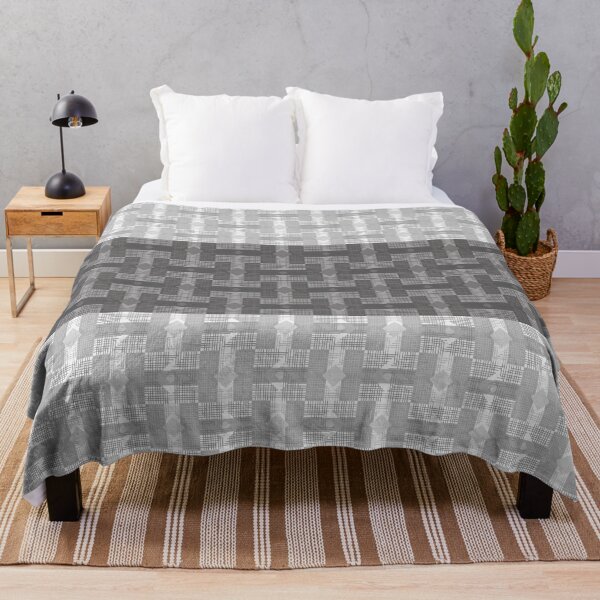 Item preview, Monochrome Grey Woven Diamond Grid designed and sold by PoeticRecipeST.