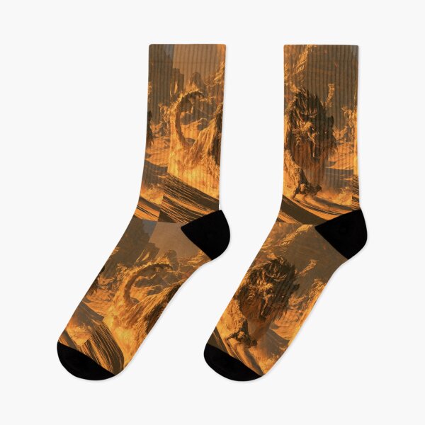 Item preview, A deadly Manticore stalking across scorching desert dunes beneath ancient ruined temples, Fantasy & Mythological Creatures designed and sold by CDC40.