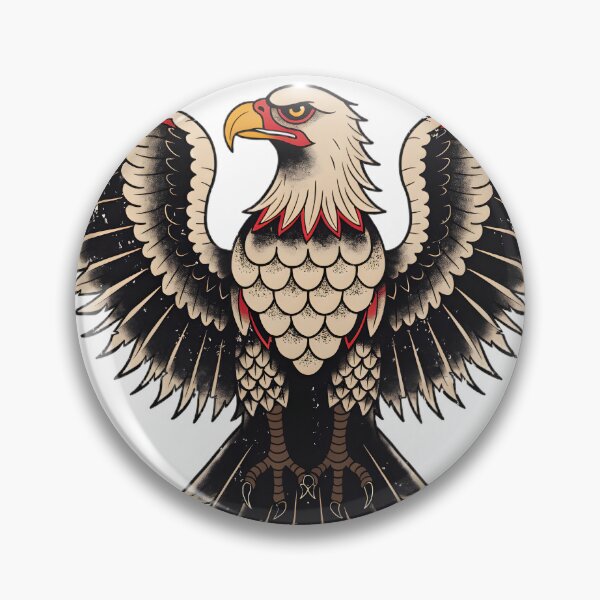 Item preview, Traditional American Tattoo Eagle Spread Wings designed and sold by Wongvian.