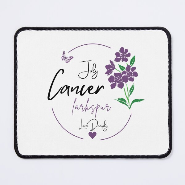 Item preview, July Cancer Larkspur | Love Deeply Zodiac Design designed and sold by FlareCraftStudio.