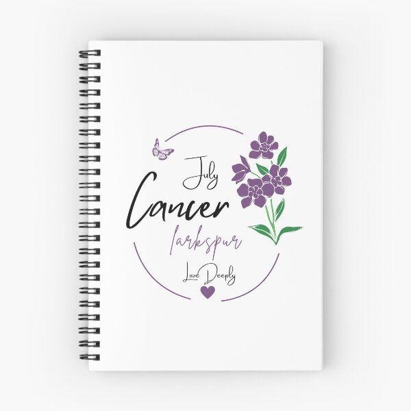 Item preview, July Cancer Larkspur | Love Deeply Zodiac Design designed and sold by FlareCraftStudio.