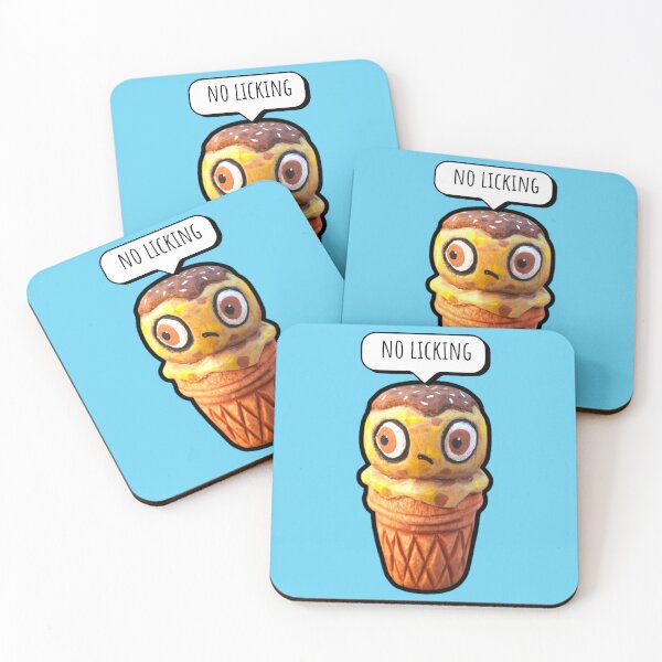 Item preview, Worried cute ice cream - no licking! designed and sold by TurquoiseChicken.