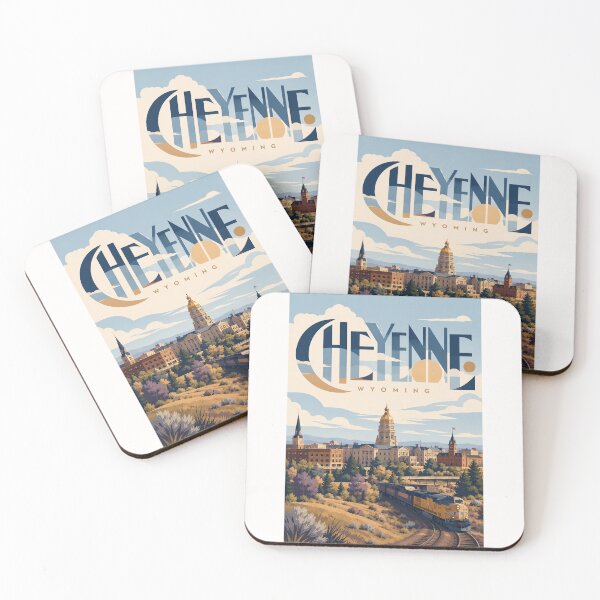 Item preview, Cheyenne Wyoming Capitol Skyline and Union Pacific Railroad designed and sold by Places On Earth.