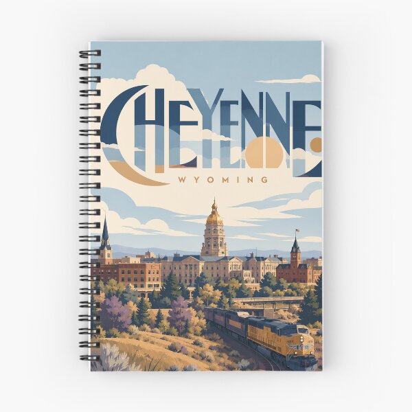 Item preview, Cheyenne Wyoming Capitol Skyline and Union Pacific Railroad designed and sold by Places On Earth.