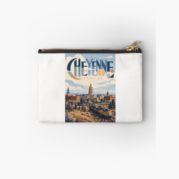 Item preview, Cheyenne Wyoming Capitol Skyline and Union Pacific Railroad designed and sold by Places On Earth.