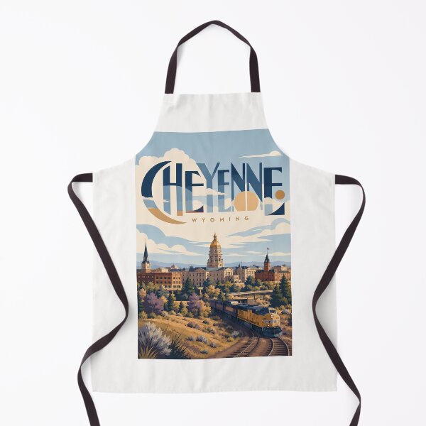Item preview, Cheyenne Wyoming Capitol Skyline and Union Pacific Railroad designed and sold by Places On Earth.