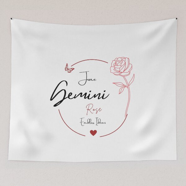 Item preview, June Gemini Rose | Endless Ideas Zodiac Design designed and sold by FlareCraftStudio.