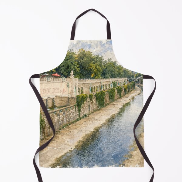 Item preview, Vienna Stadtpark River Digital Watercolor Art designed and sold by SlavaArt.