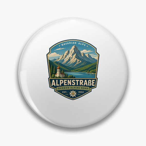 Item preview, Bavarian Alps Alpenstrasse German Alpine Road Travel Souvenir Hiking designed and sold by Star3NowForMe.
