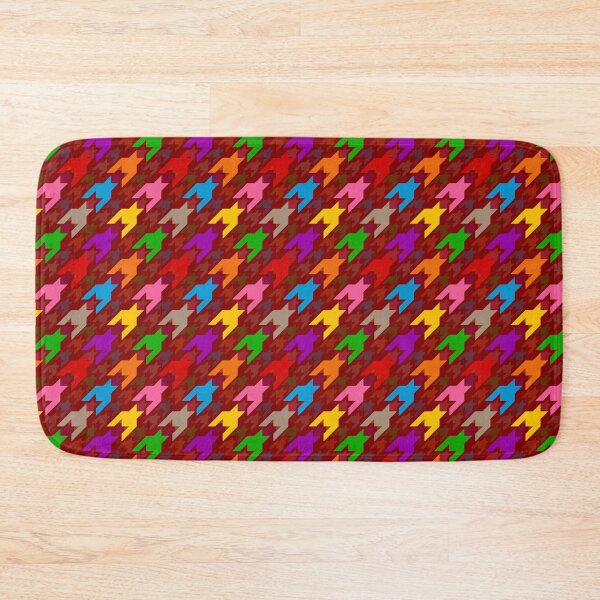 Item preview, Colorful Houndstooth Plaid Check Red  designed and sold by PatternTitan.
