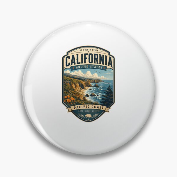 Item preview, California United States Pacific Coast The Golden State Travel Souvenir designed and sold by Star3NowForMe.