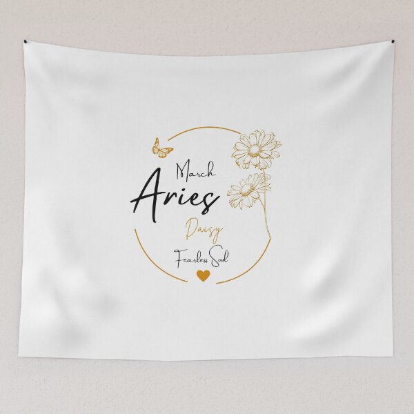 Item preview, March Aries Daisy | Fearless Soul Zodiac Design designed and sold by FlareCraftStudio.